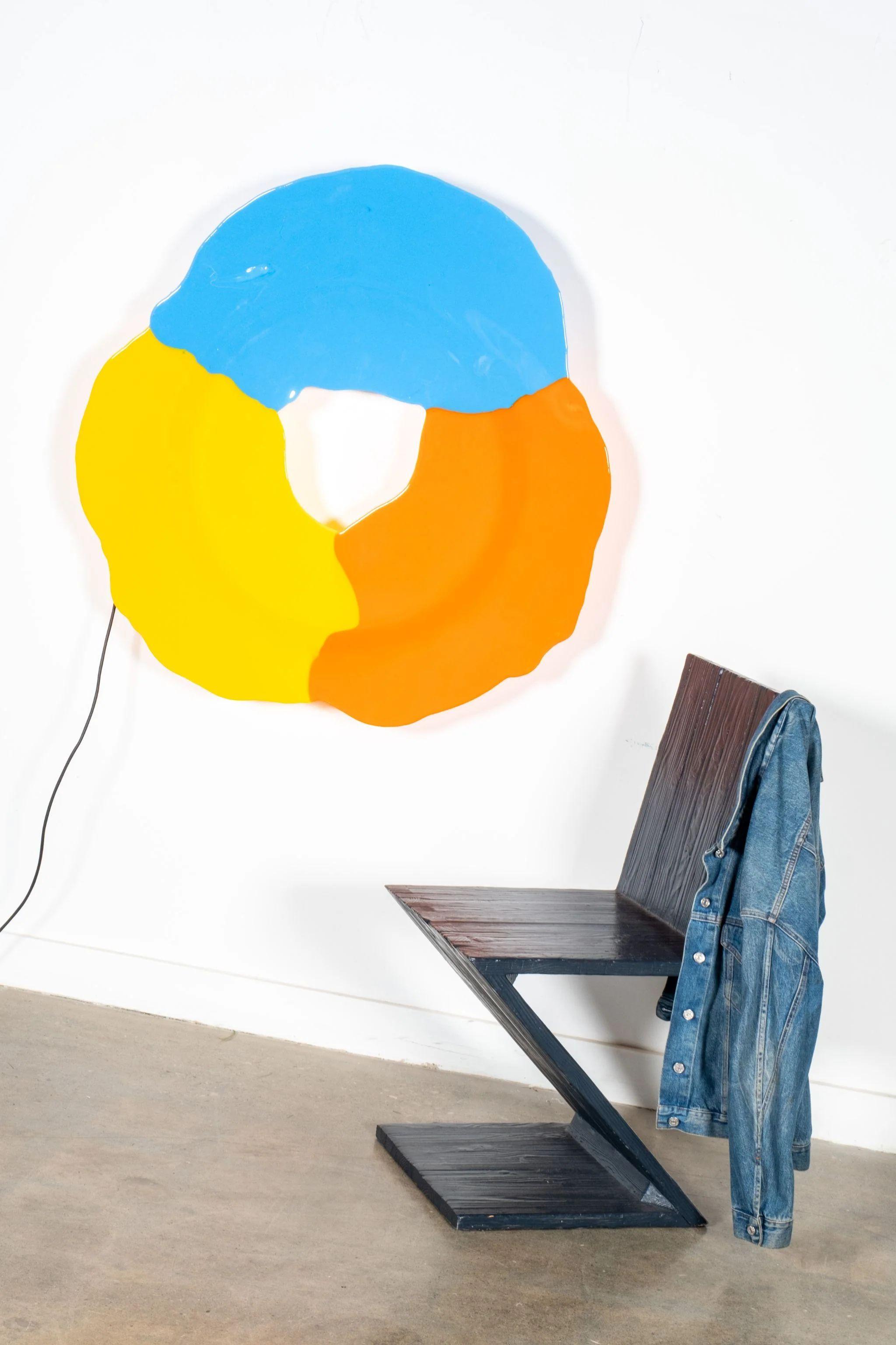 Contemporary Meritalia Cloud Lamp / Blue, Yellow and Orange by Gaetano Pesce For Sale