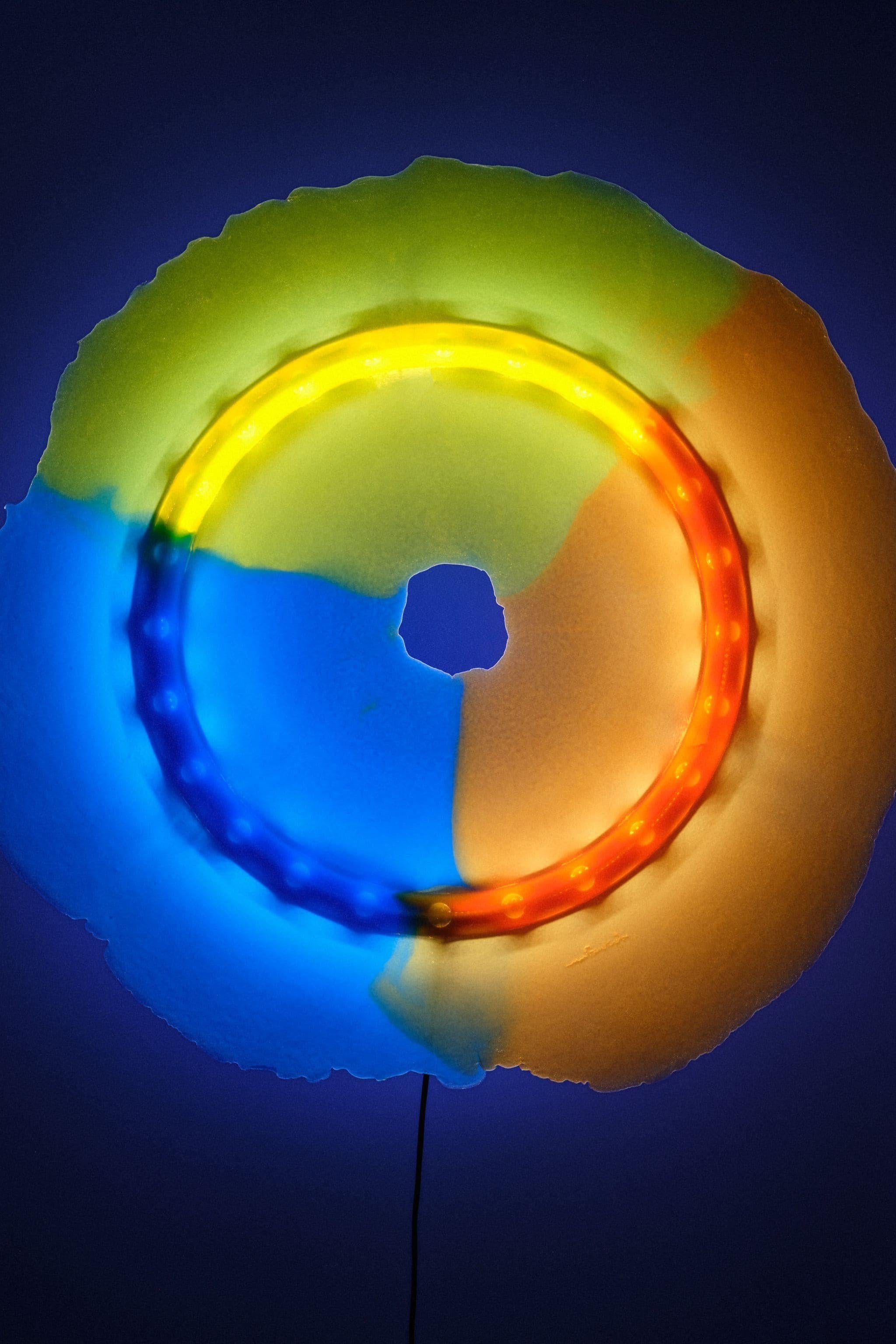 Resin Meritalia Cloud Lamp / Blue, Yellow and Orange by Gaetano Pesce For Sale