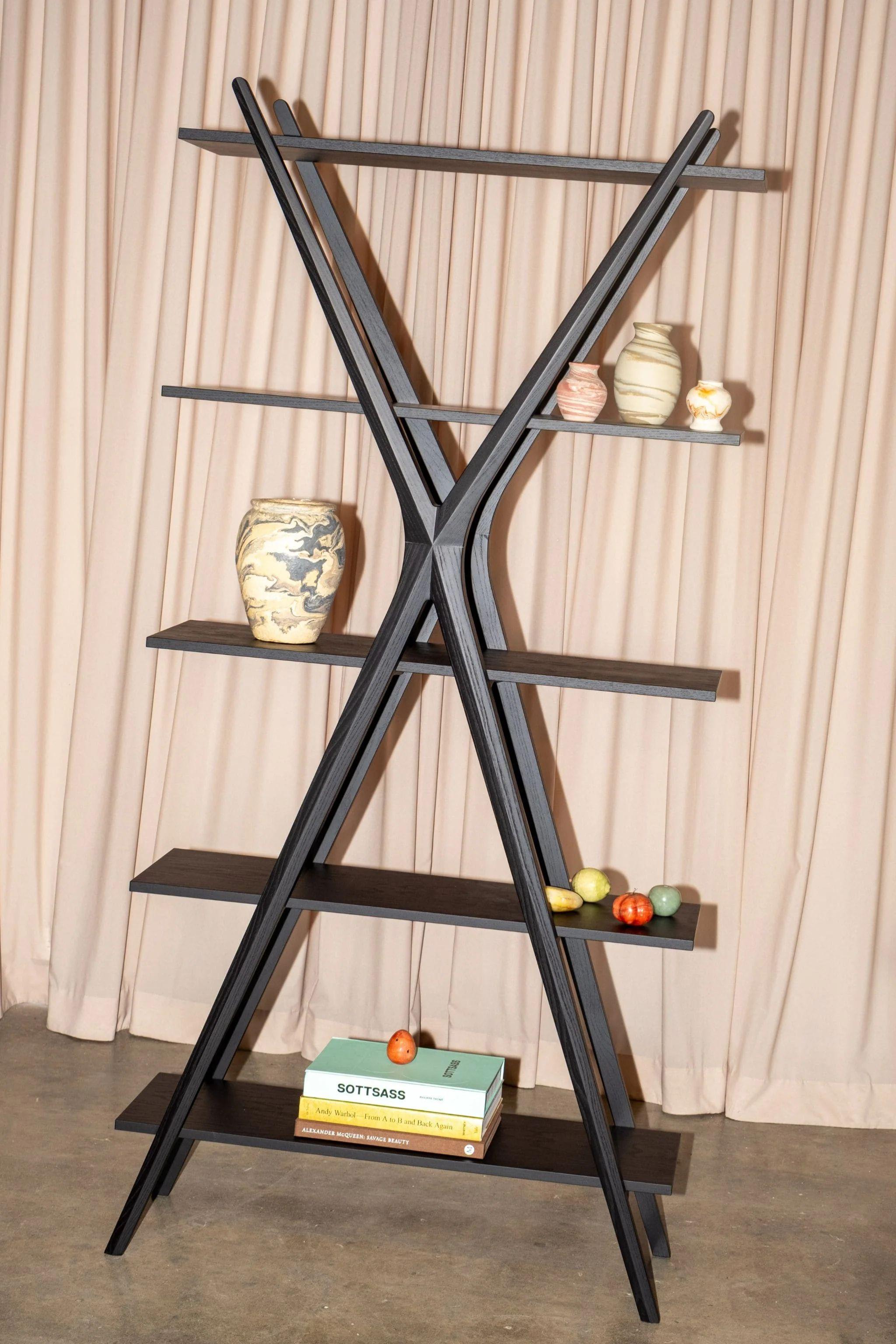 Meritalia Cross Shelf, Black by Carlo Contin For Sale 3