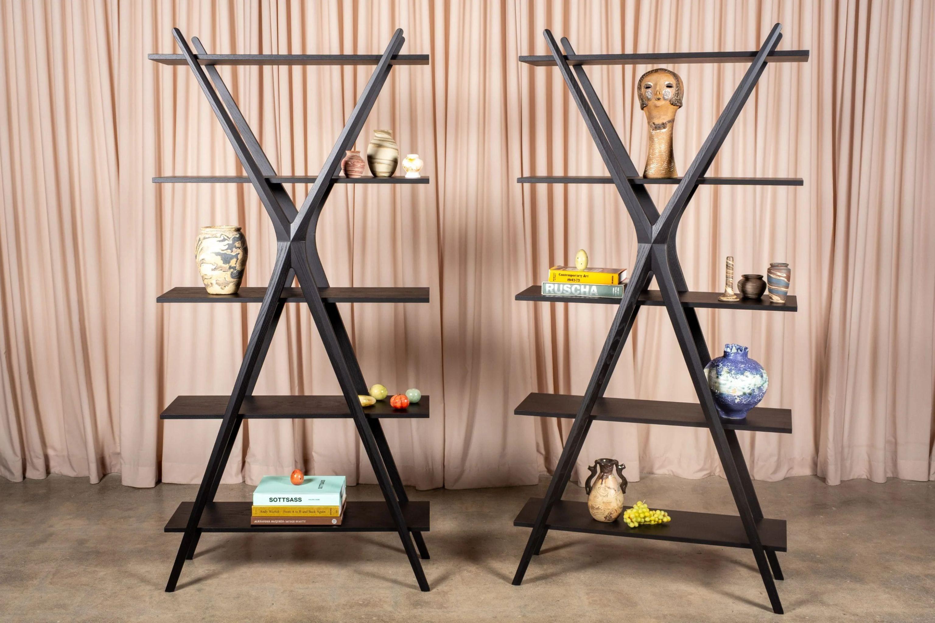 Meritalia Cross Shelf, Black by Carlo Contin For Sale 5