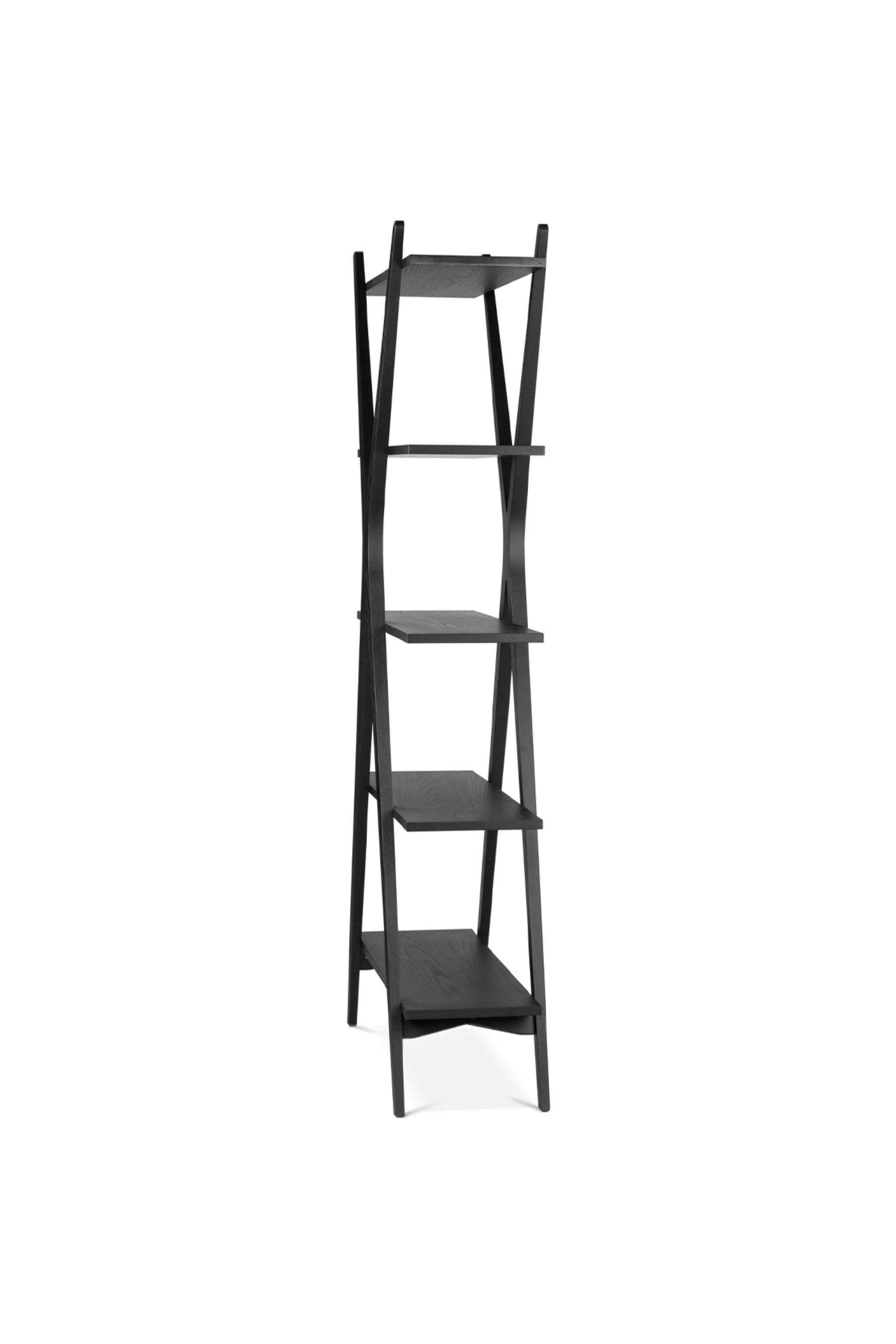 Contemporary Meritalia Cross Shelf, Black by Carlo Contin For Sale