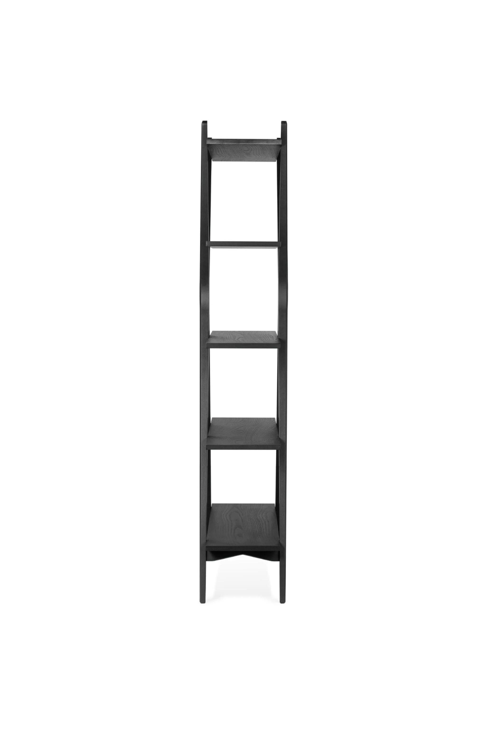 Wood Meritalia Cross Shelf, Black by Carlo Contin For Sale