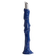Bougeoir « Candelabre » de la collection « Edizioni del Pesce » de Meritalia, en bleu, par Gaetano Pesce