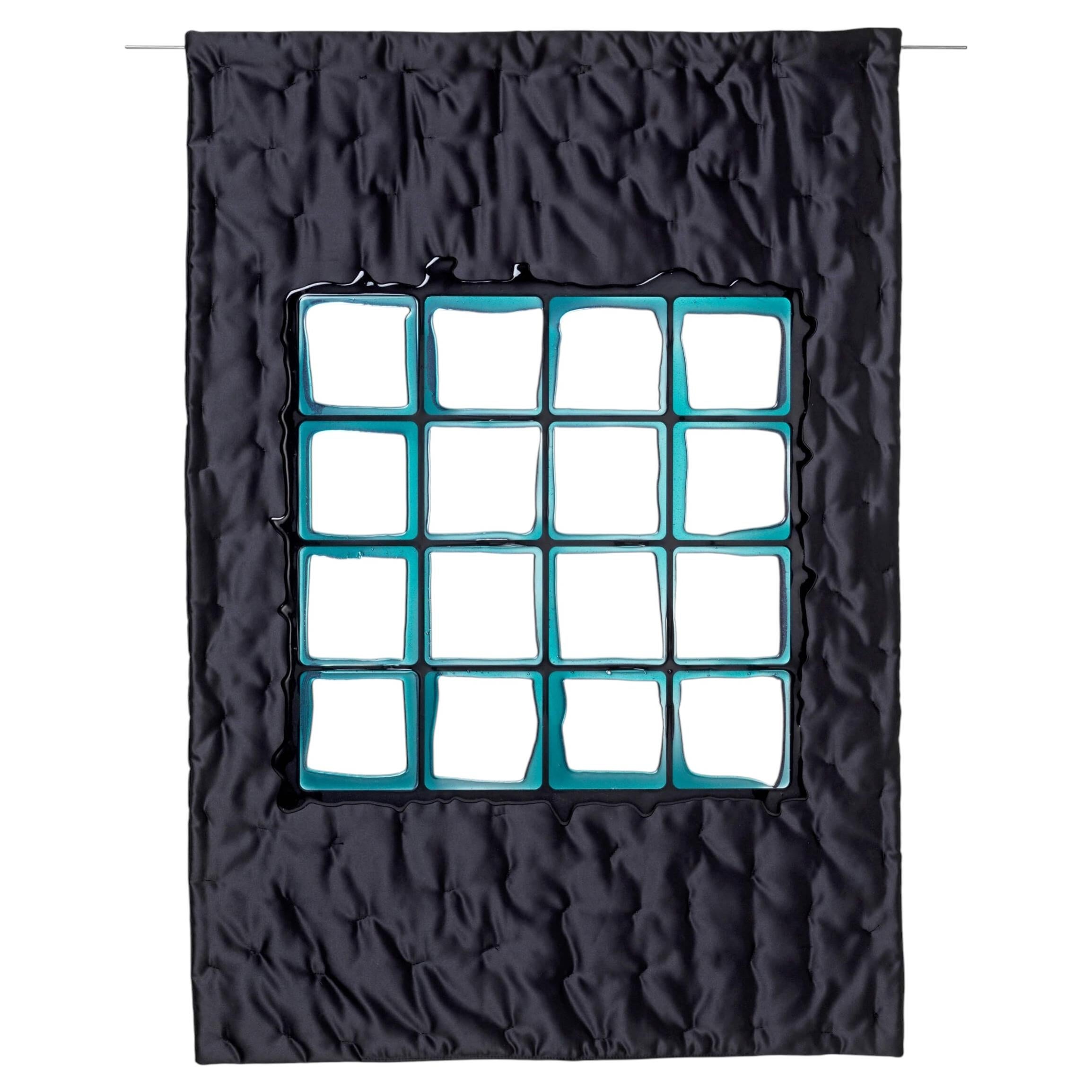 Meritalia Edizioni del Pesce Mirror 1 in Azure and Red by Gaetano Pesce For Sale