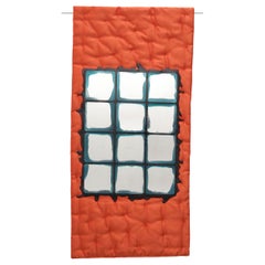 Meritalia Edizioni del Pesce Mirror 3 in Orange and Blue by Gaetano Pesce