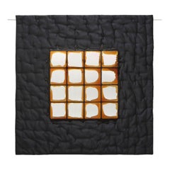 Meritalia Edizioni del Pesce Mirror 4 in Black and Orange by Gaetano Pesce
