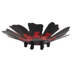 Meritalia Edizioni del Pesce Papavero Vase in Black and Red by Gaetano Pesce