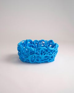 Meritalia Edizioni del Pesce Senzafine Oval Vase in Blue by Gaetano Pesce