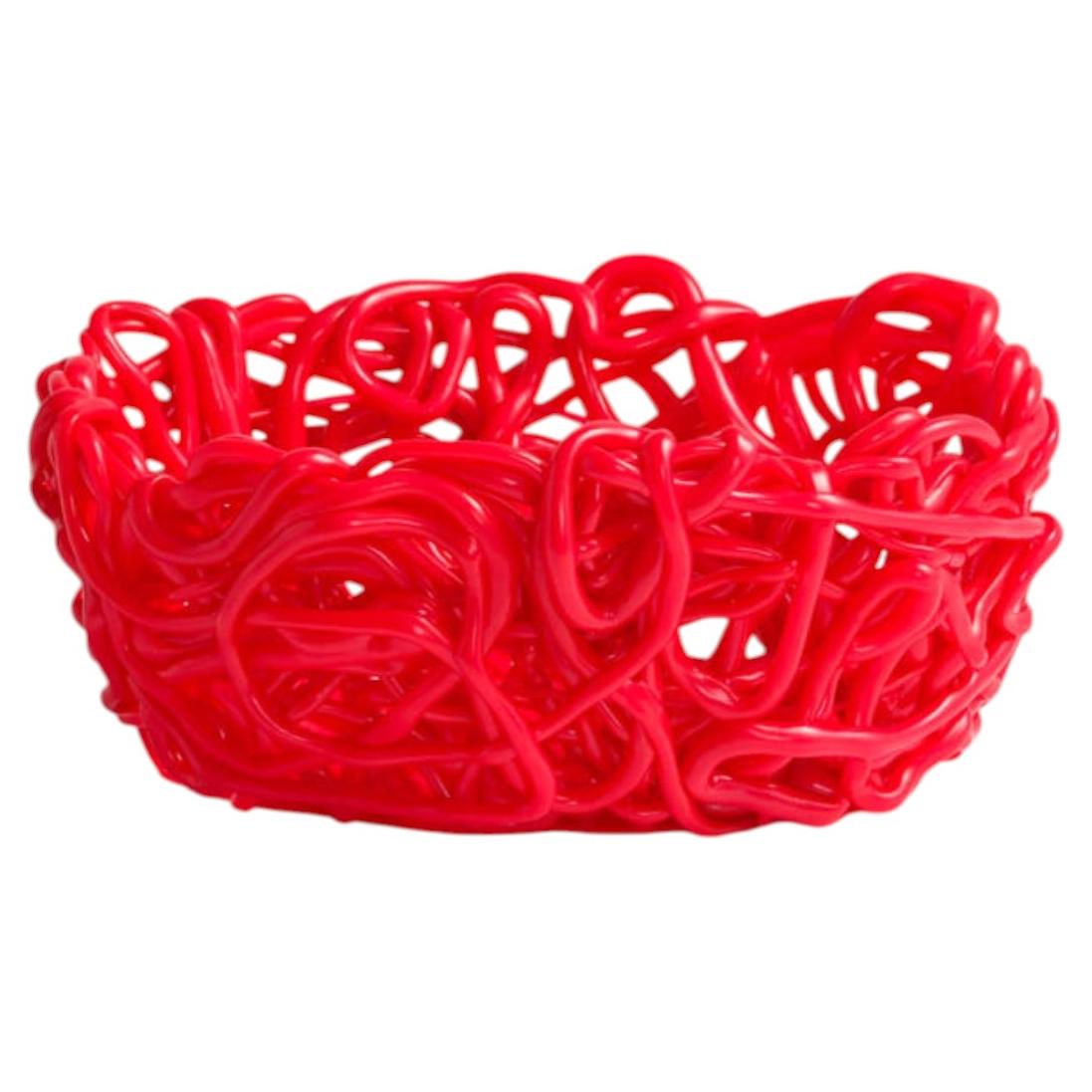 Meritalia Edizioni del Pesce Senzafine Oval Vase in Red by Gaetano Pesce