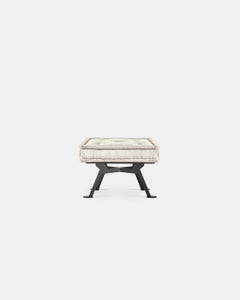 Meritalia Fix Squre Bench Upholstered in Wool by Achille Castiglioni