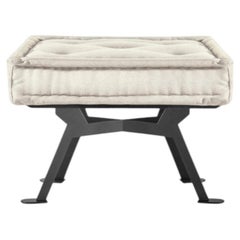 Meritalia Fix Squre Bench Upholstered in Wool by Achille Castiglioni
