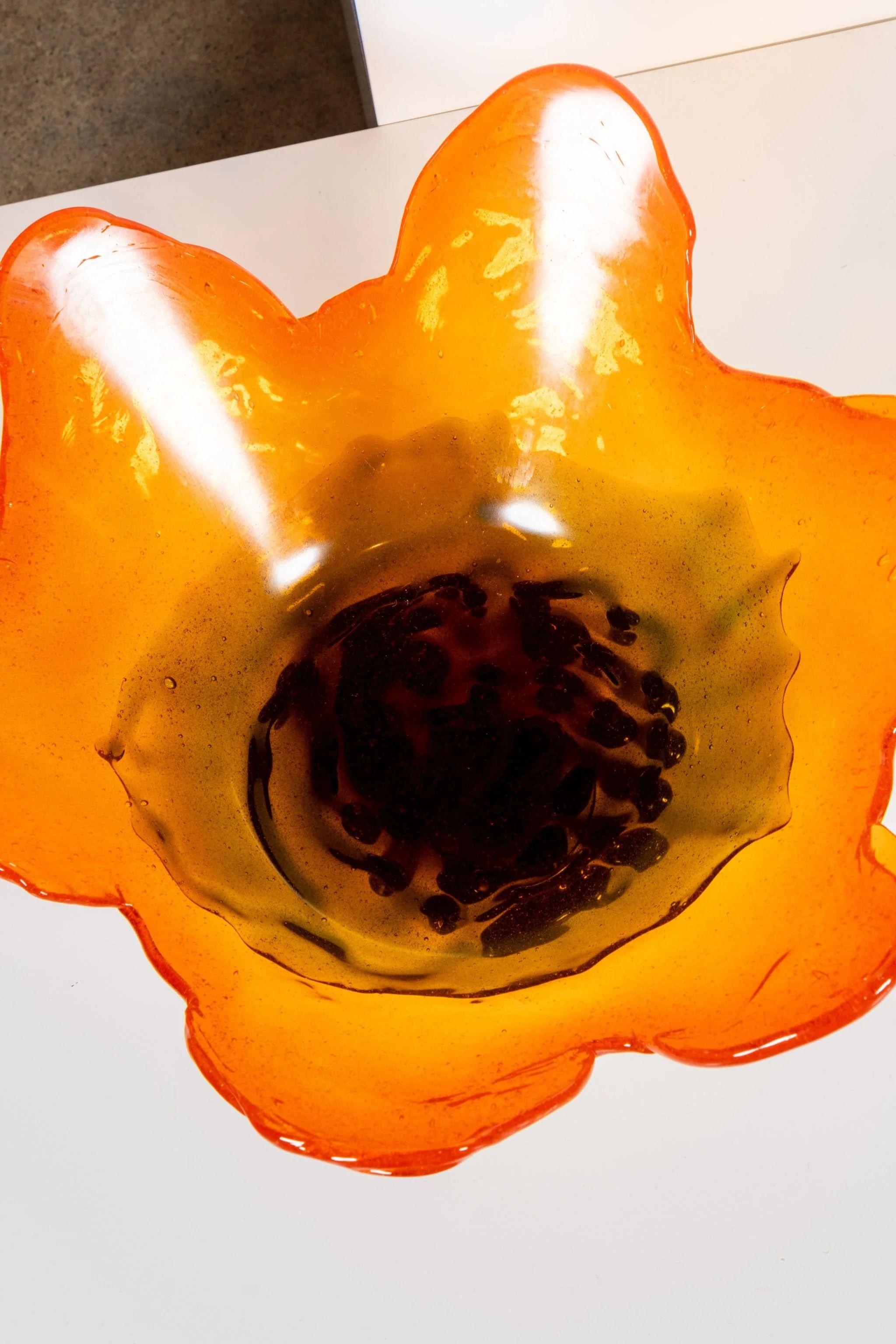 Post-Modern Meritalia Flower Vase / Orange and Green by Gaetano Pesce For Sale