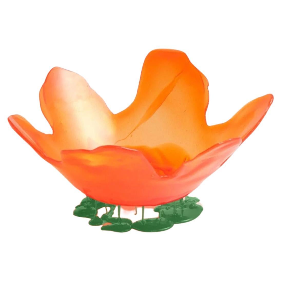 Meritalia Flower Vase / Orange and Green by Gaetano Pesce
