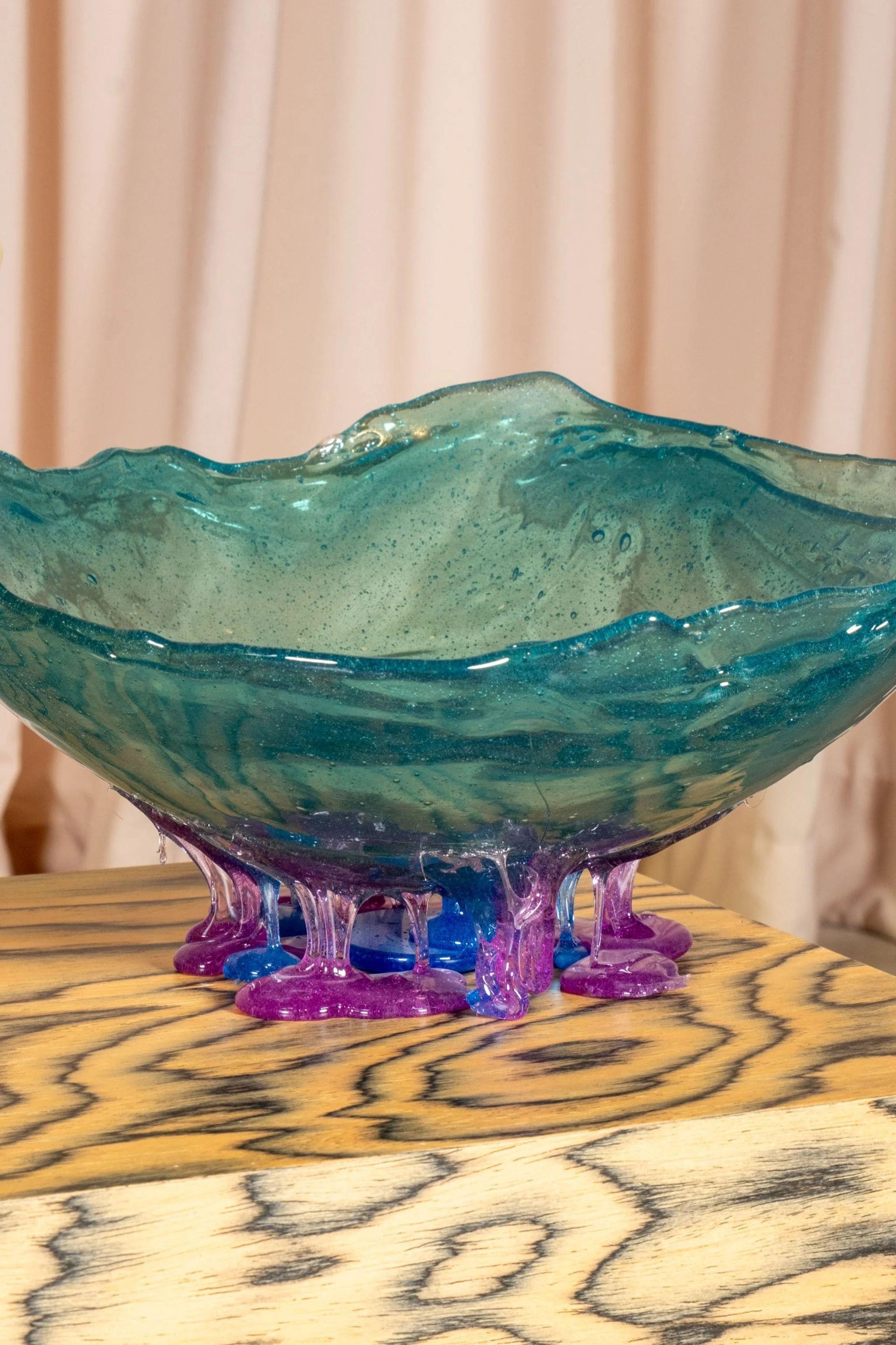 Italian Meritalia Half Ball, Small / Green, Light Blue and Pink by Gaetano Pesce For Sale