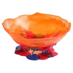 Meritalia Half Ball, Small / Orange, Blue and Red by Gaetano Pesce