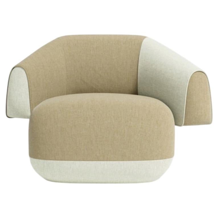 Meritalia Hug Armchair Upholstered in Bicolor fabric by Cristián Mohaded
