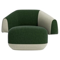 Meritalia Hug Armchair Upholstered in Bicolor fabric by Cristián Mohaded