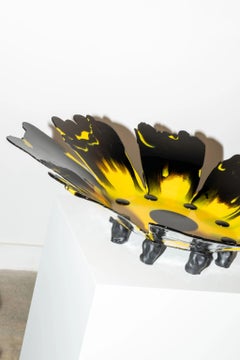 Meritalia Papavero Vase / Black and Yellow by Gaetano Pesce
