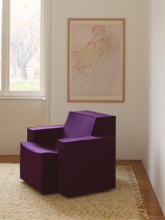 Meritalia Scoop Armchair in velvety felt by Philippe Malouin