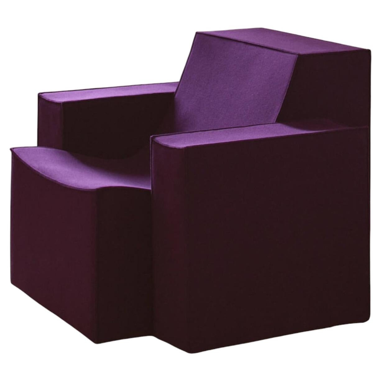Meritalia Scoop Armchair in velvety felt by Philippe Malouin