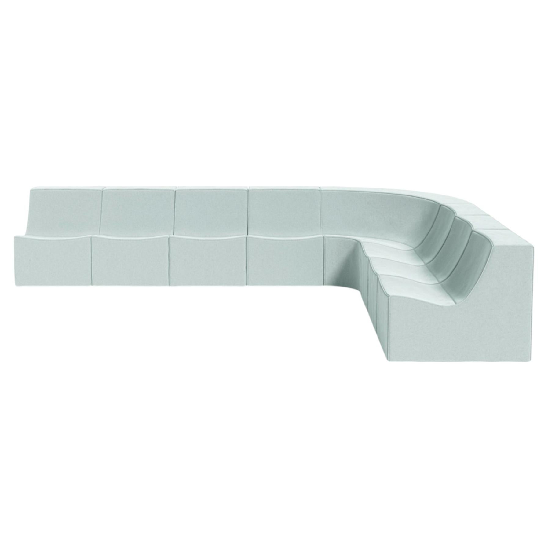 Sofá modular Scoop Meritalia de fieltro aterciopelado de Philippe Malouin en venta