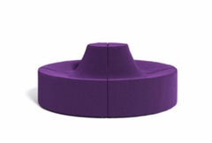Meritalia Scoop Round Sofa in velvety felt by Philippe Malouin