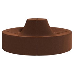 Meritalia Scoop Round Sofa in velvety felt by Philippe Malouin