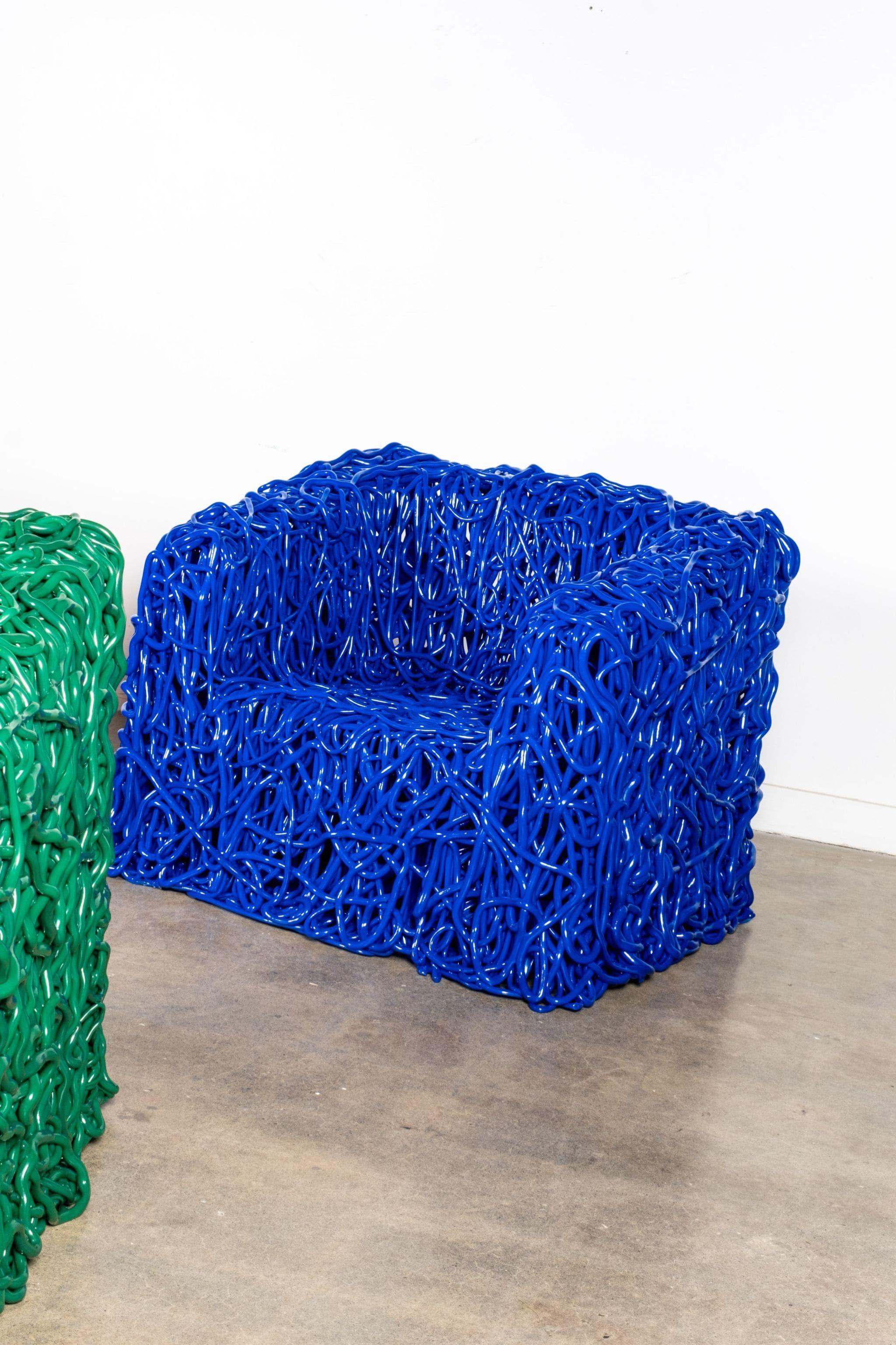 italien Chaise Meritalia Senzafine, Senza Blue by Gaetano Pesce en vente
