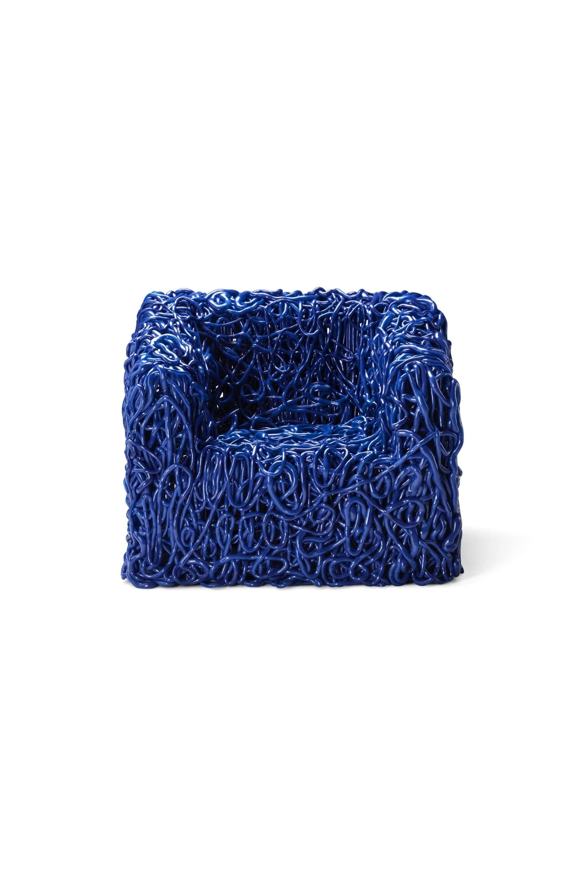 XXIe siècle et contemporain Chaise Meritalia Senzafine, Senza Blue by Gaetano Pesce en vente