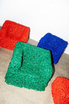 Meritalia Senzafine Chair, Senza Green by Gaetano Pesce