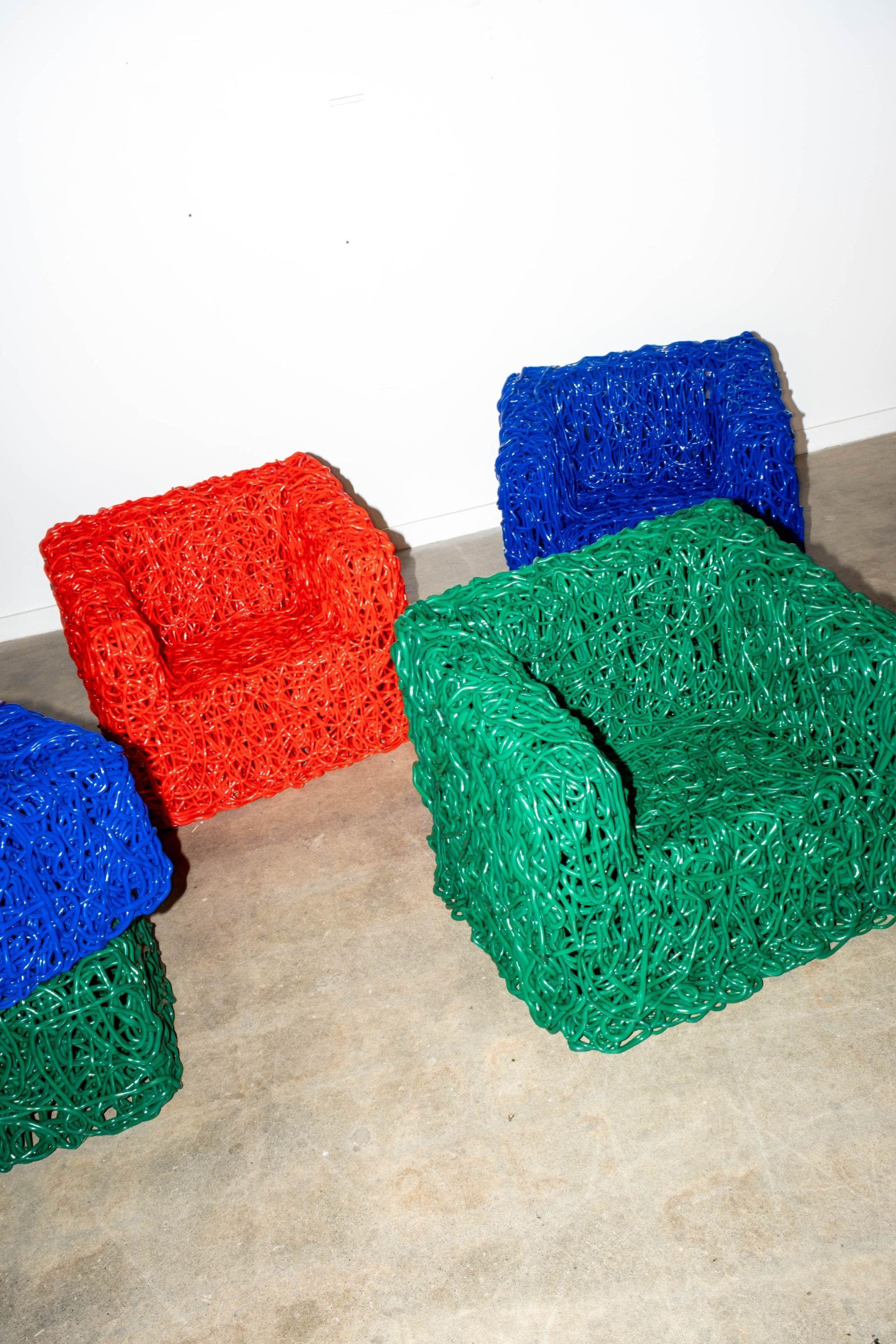 Post-Modern Meritalia Senzafine Chair, Senza Green by Gaetano Pesce For Sale