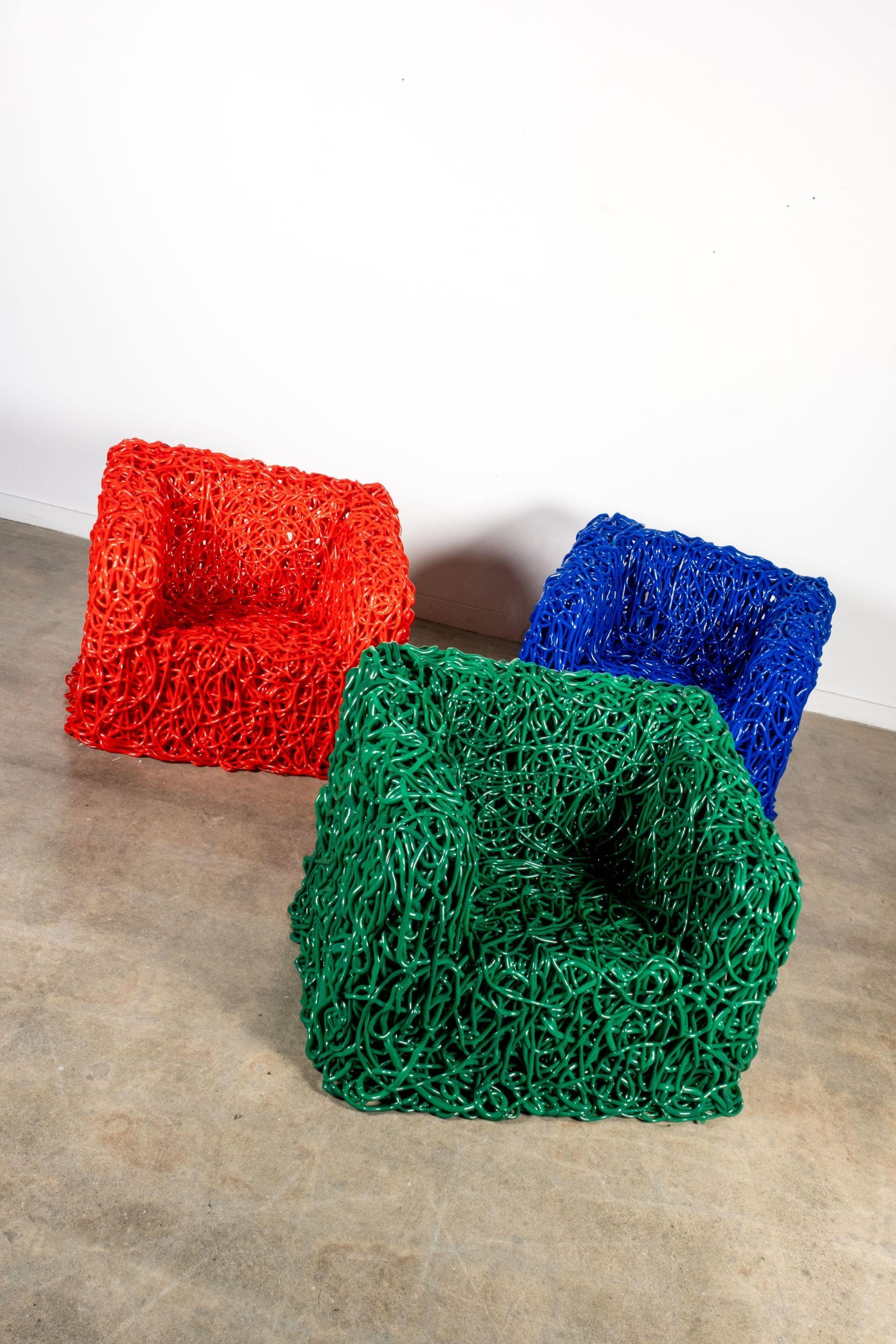 Plastic Meritalia Senzafine Chair, Senza Green by Gaetano Pesce For Sale