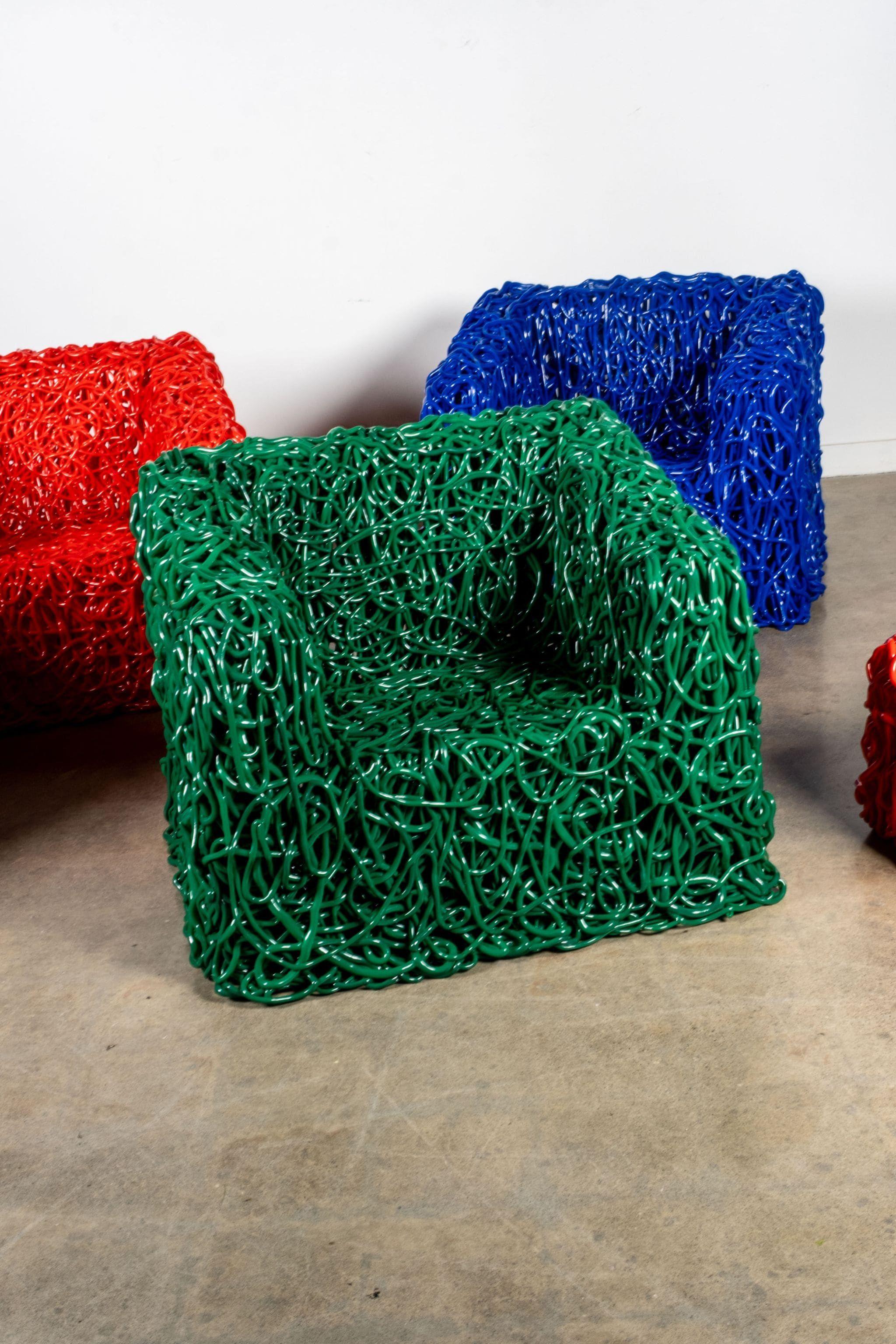 Meritalia Senzafine Chair, Senza Green by Gaetano Pesce For Sale 1