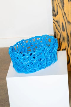 Meritalia SENZAFINE Ovaler Korb / Blau von Gaetano Pesce