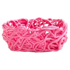 Meritalia Senzafine Oval Basket Vase - Storage basket by Gaetano Pesce - Pink