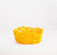 Meritalia Senzafine Oval Basket Vase - Storage basket by Gaetano Pesce - Yellow