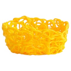 Meritalia Senzafine Oval Basket Vase - Storage basket by Gaetano Pesce - Yellow