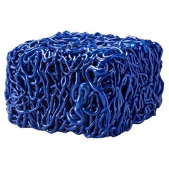 Meritalia Senzafine Pouf, Blue by Gaetano Pesce