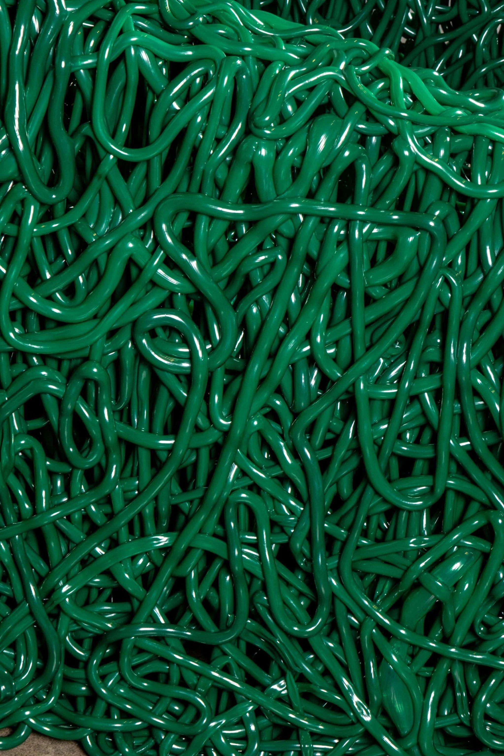 Italian Meritalia Senzafine Pouf, Green by Gaetano Pesce For Sale