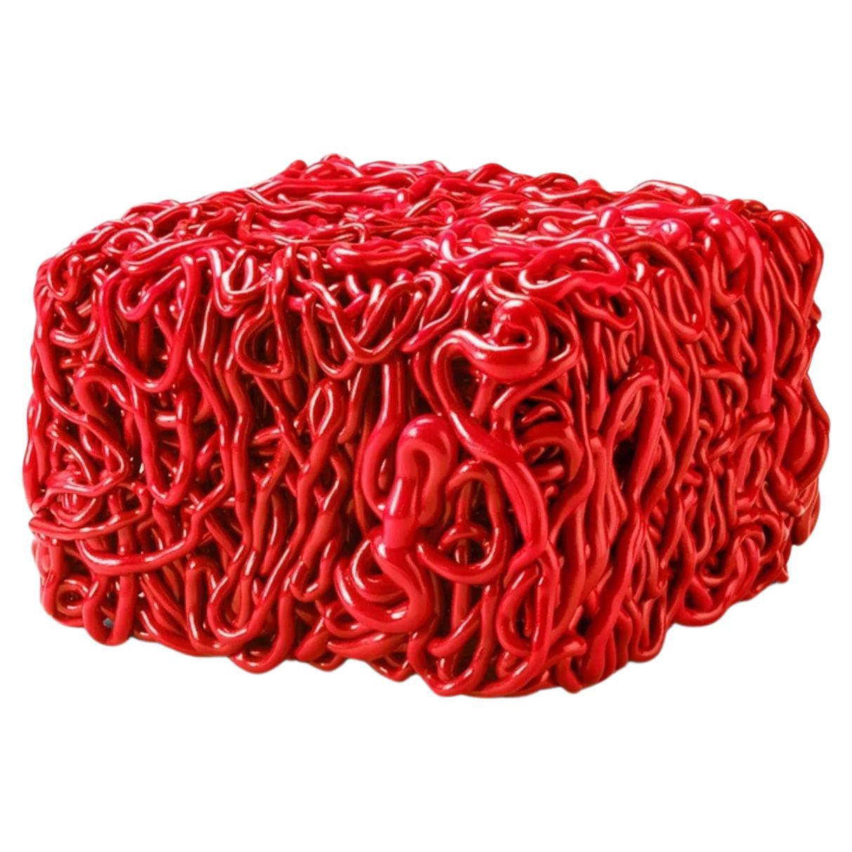 Meritalia Senzafine Pouf, Red by Gaetano Pesce For Sale