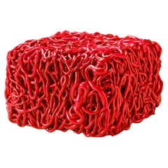 Meritalia Senzafine Pouf, Red by Gaetano Pesce