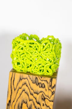 Meritalia SENZAFINE Square Basket, Medium / Green by Gaetano Pesce