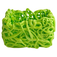Meritalia SENZAFINE Square Basket, Medium / Green by Gaetano Pesce