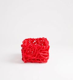Vase « Senzafine Square Basket Medium » de Meritalia - Panier de rangement signé Gaetano Pesce
