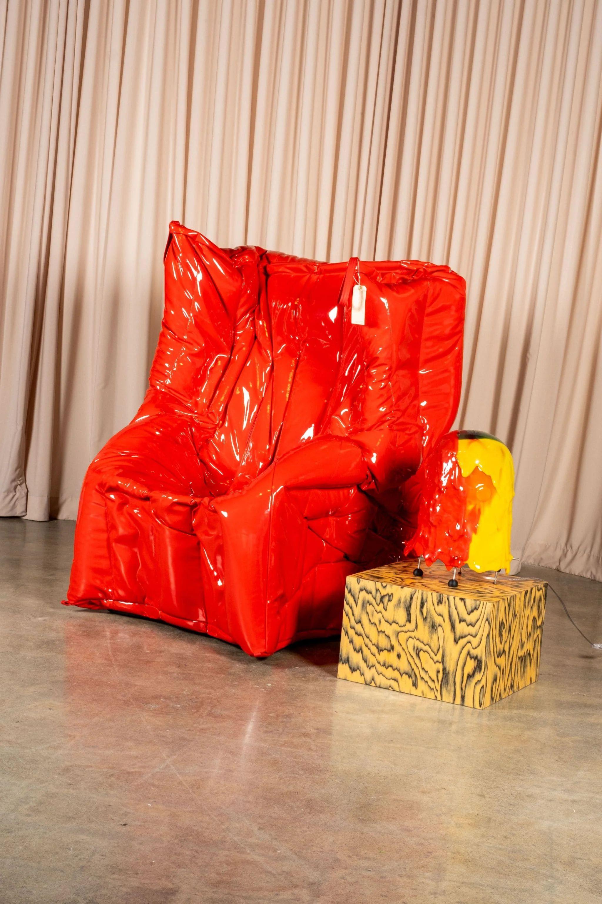 Meritalia Shadow Chair, Red by Gaetano Pesce For Sale 1
