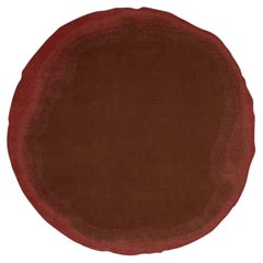 Meritalia with cc–tapis "Horizon" Handtufted Round Rug / Carpet - Red/Brown