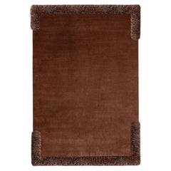 Meritalia with cc–tapis "Room" Handloomed Wool Rug / Carpet - Brown