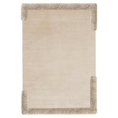 Meritalia with cc–tapis "Room" Handloomed Wool Rug / Carpet - Cream