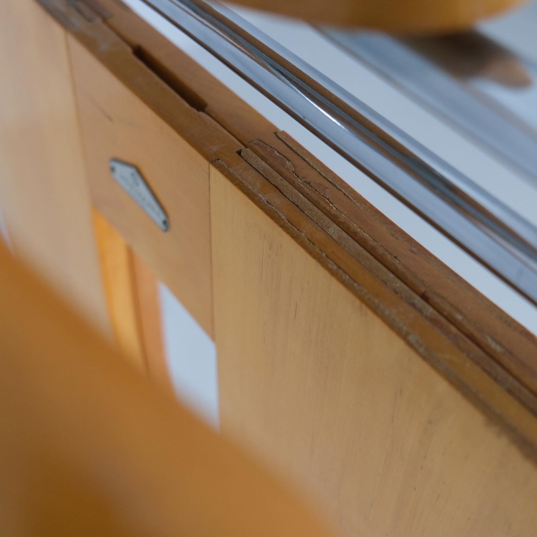 Valet de chambre et presse à pantalons Merivaara en bouleau et acier tubulaire, Finlande, années 1940 en vente 4