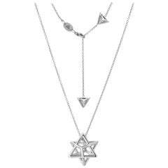 Platinum Pendant Merkaba Star Necklace